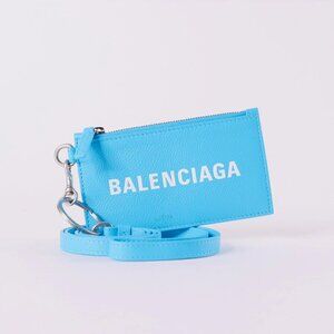AUTHENTIC BALENCIAGA CASH CARD LEATHER CASE ON KEYCHAIN